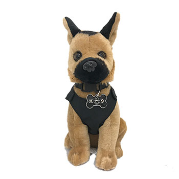 stuffed german shepherd police dog