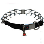 Herm Sprenger Stainless Steel pinch collar with quick release and a live ring
