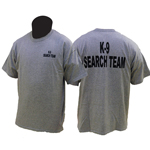 K-9 Search Team T-Shirt Gray