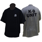 Black K-9 Unit T-Shirt