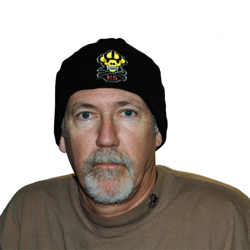 Black K-9 Fleece Watch Cap with K-9 Paw Patch