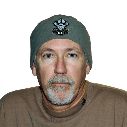 Olive Drab Polar Fleece Watch Cap with K-9 Paw Patch