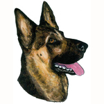 German Shepherd Head Vinyl Decal