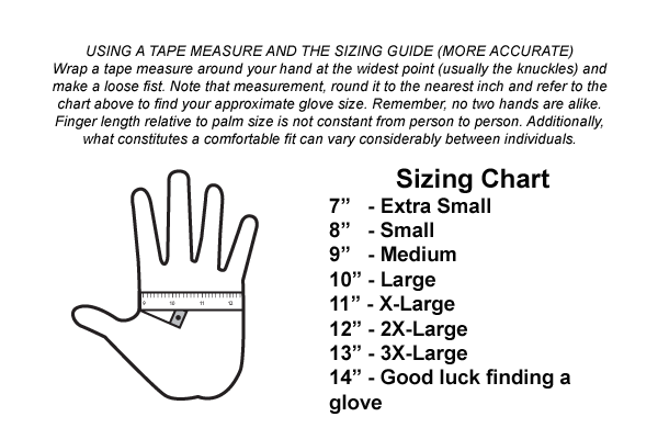 Sizing chart