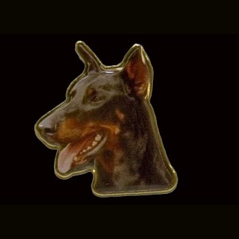 Doberman Small Pin - Color