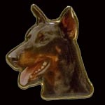 Doberman Small Pin - Color