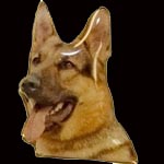 German Shepherd Pin - Color