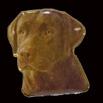 Chocolate Labrador Pin - Color