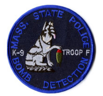 Mass. State Police Bomb Detection K-9 Troop F Patch