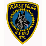NYC Transit Police K-9 Unit Patch