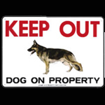 Keep Out Dog on Property Full Body GS