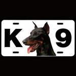 License Plate with Doberman
