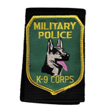 Badge Holder with Sewn on Cloth MP K-9 Patch
