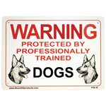Warning Sign - Professional Dogs
