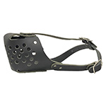 Lightweight Leather Muzzle for German Shepherd