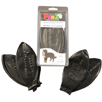 Pawz Rubber Dog Boots - Black