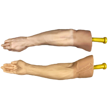 Synthetic Rubber Training Arm - Right Arm open hand with handle