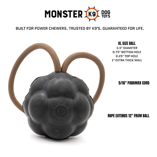 Monster K9 Rumble Rope Ball