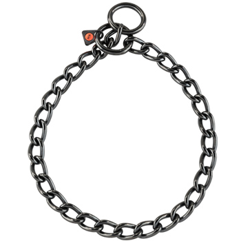 Herm Springer 4.0mm Black Stainless Steel Choke Collar