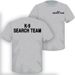 K-9 Search Team T-Shirt Gray