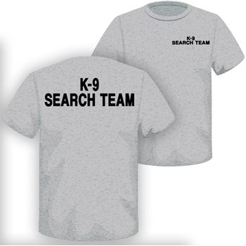 K-9 Search Team T-Shirt Gray