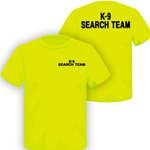 K-9 Search Team T-Shirt Safety Green