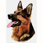 German Shepherd Head Vinyl Decal
