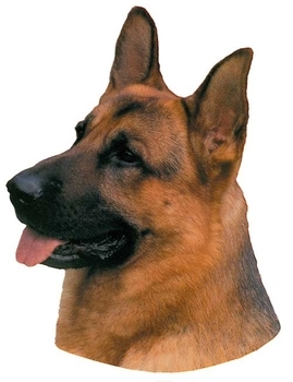 German Shepherd Head Vinyl Decal