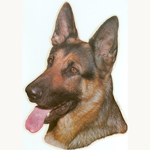 German Shepherd Head Vinyl Decal