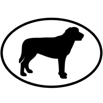 Black and White Labrador Silhouette Vinyl Decal