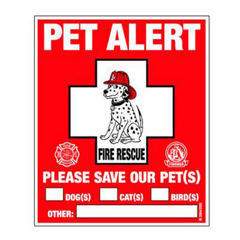 Pet Alert Window decals