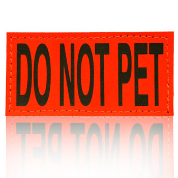 Do Not Pet - Short Panel Orange Reflective
