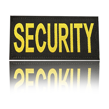 Security - Short Panel 4 x 2 Yellow Letters on Black