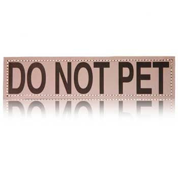 Do Not Pet Silver Reflective ID panel