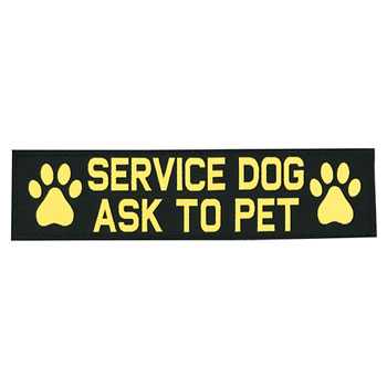 Service Dog Ask To Pet Velcro Patch