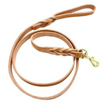 US Customs 6' Braided Leather Lead