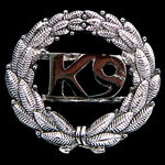 Large K9 in Wreath Lapel Pin