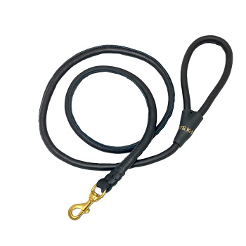Round Leather covered 6' leash