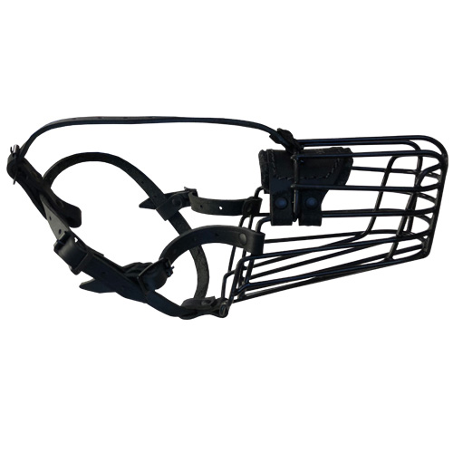 Black Rubber Coated Wire Basket Muzzle