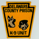 Delaware County Prison K-9 Unit Patch