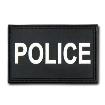 Police PVC Patch - Black