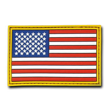 USA Flag PVC Patch - Red White & Blue