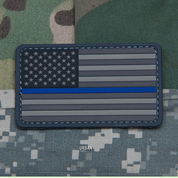 US Flag PVC Patch - Thin Blue Line