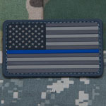 US Flag PVC Patch - Thin Blue Line