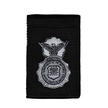 Badge Holder with Sewn on Cloth Air Force Patch