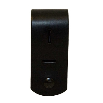 Black Boston Leather Badge Holder