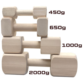 Wooden Schutzhund Dumbbell - 650g