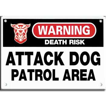 Metal Warning Sign