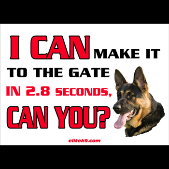 I can make it to the gate in 2.8 seconds
