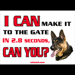 I can make it to the gate in 2.8 seconds
